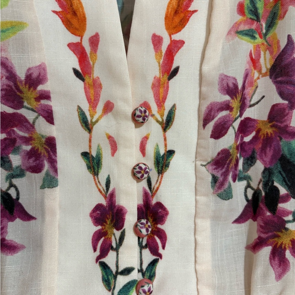 Designer Style floral mini dress EUC XS/S - Picture 10 of 11